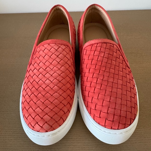 M. Gemi Red Woven Loafers - Picture 1 of 10